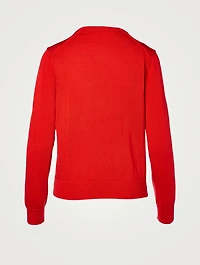 Jersey Crewneck Cardigan