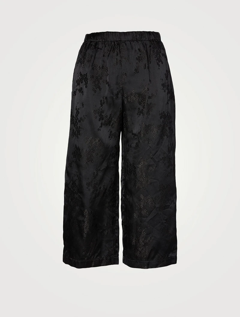 Straight-Leg Jacquard Pants