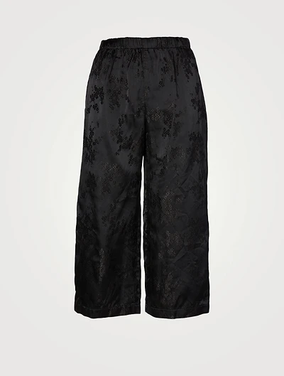 Straight-Leg Jacquard Pants