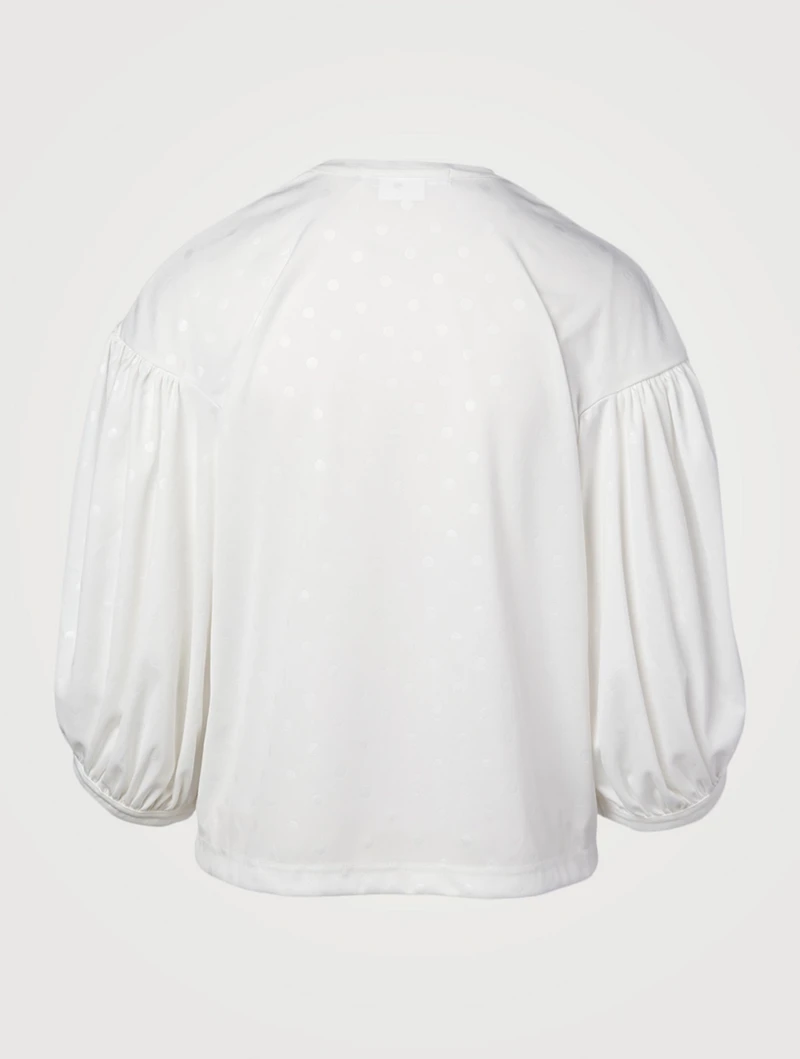 Polyester Blouse With Embossed Dots