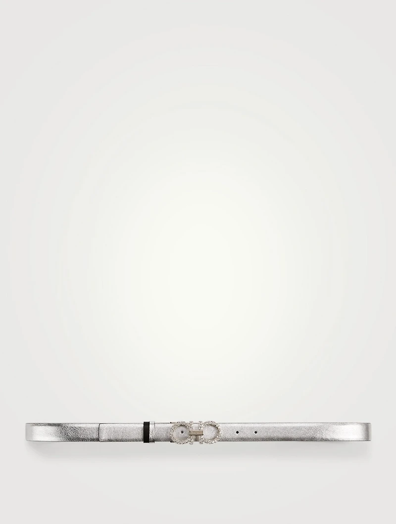 Gancini Leather Belt