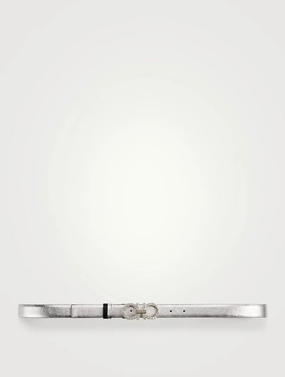 Gancini Leather Belt