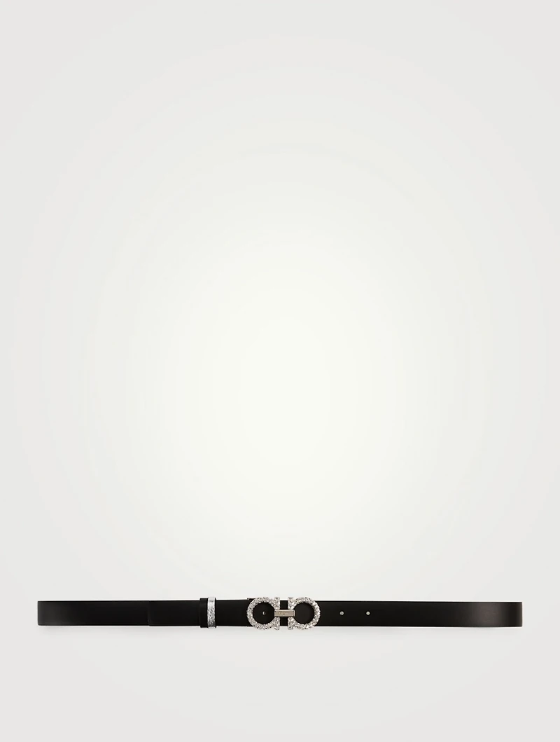Gancini Leather Belt