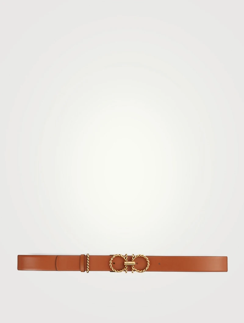 Gancini Leather Belt