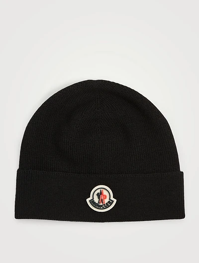 Wool-Blend Ribbed Beanie