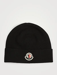 Wool-Blend Ribbed Beanie