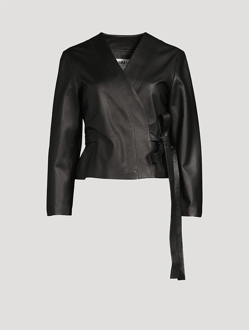 Leather Wrap Jacket