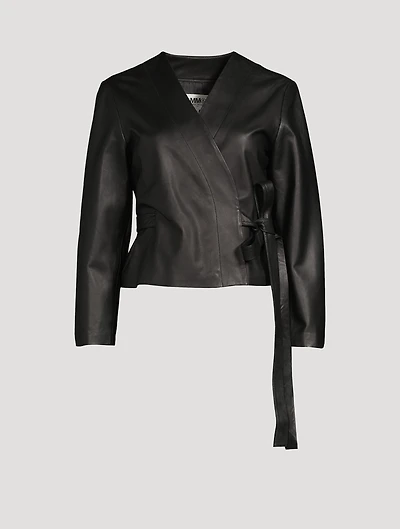 Leather Wrap Jacket