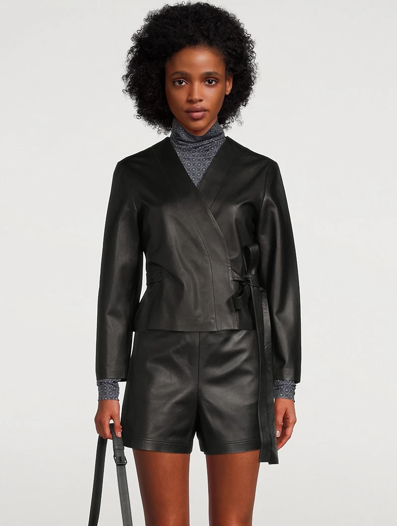 Leather Wrap Jacket