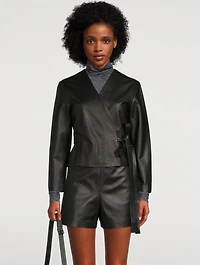Leather Wrap Jacket