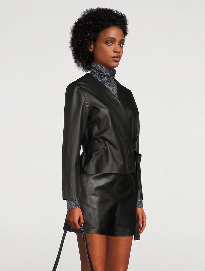 Leather Wrap Jacket