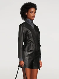 Leather Wrap Jacket