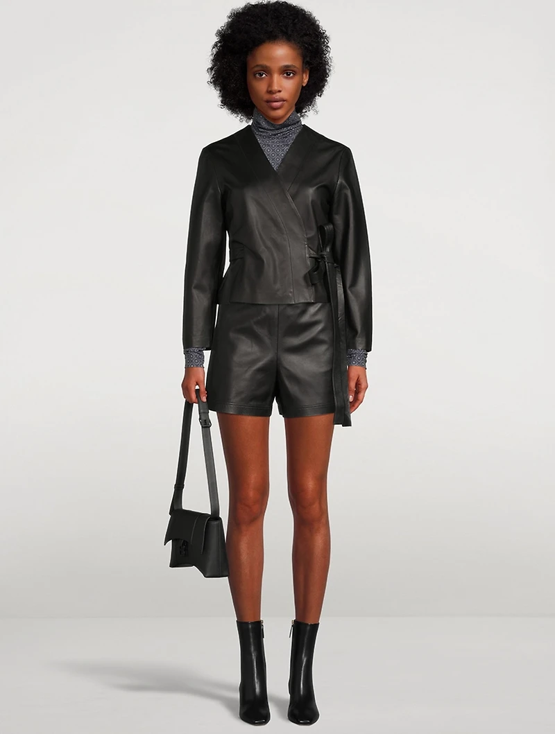 Leather Wrap Jacket