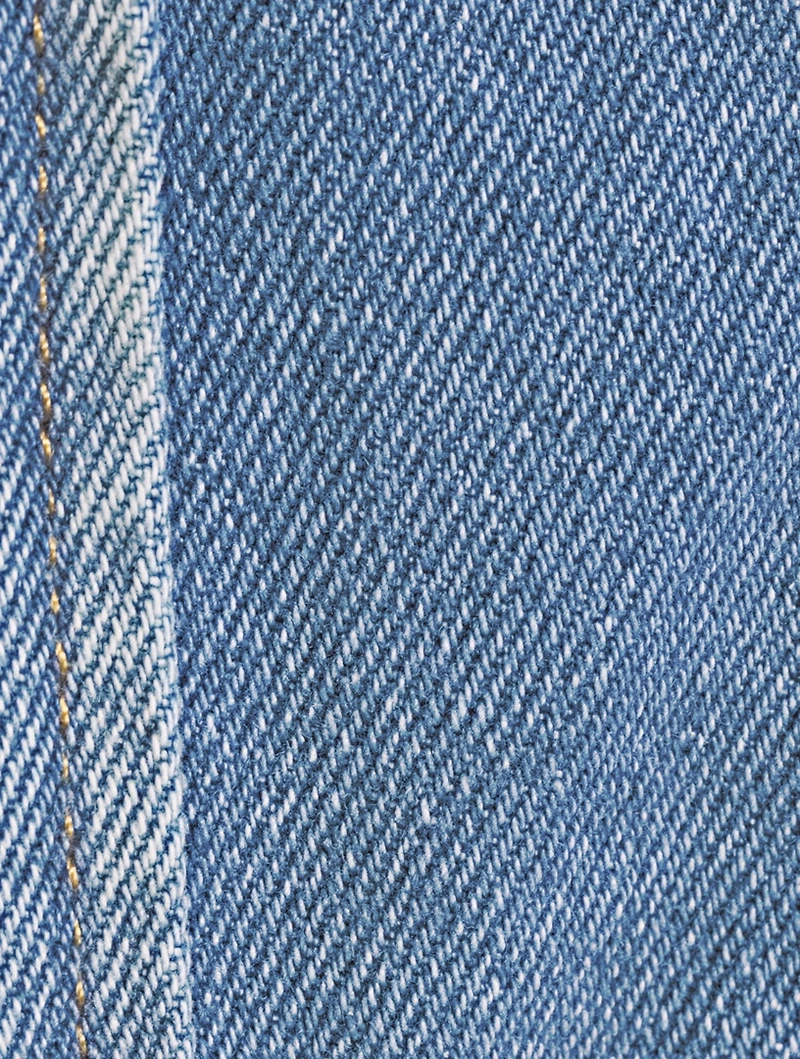 Long Zipped Denim Jacket