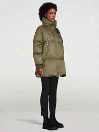 Nylon Zipped Puffer Jacket
