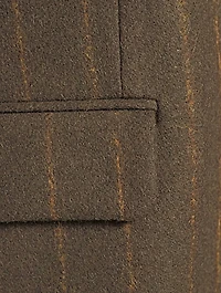 Wool-Blend Blazer Striped Print