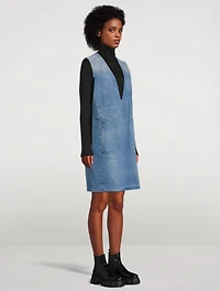 Denim V-Neck Dress