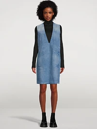 Denim V-Neck Dress