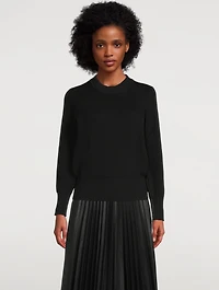 Cotton And Wool Ribbed Knit Sweater