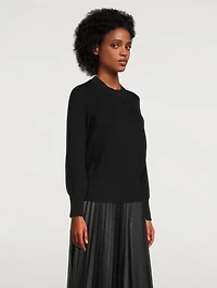 Cotton And Wool Ribbed Knit Sweater