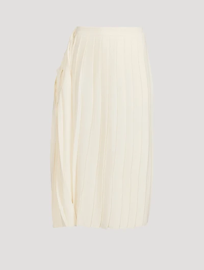 Asymmetrical Pleated Midi Skirt