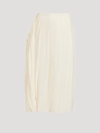 Asymmetrical Pleated Midi Skirt