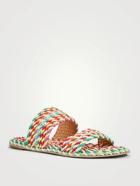Savoy Linen Rope Slide Sandals