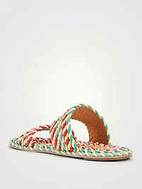 Savoy Linen Rope Slide Sandals