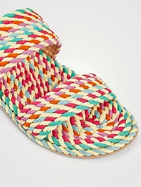 Savoy Linen Rope Slide Sandals