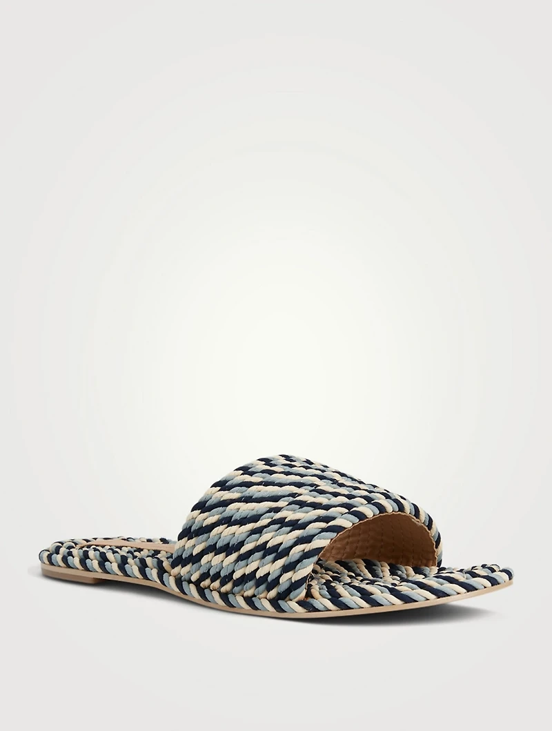 Sunny Linen Rope Slide Sandals