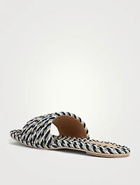 Sunny Linen Rope Slide Sandals
