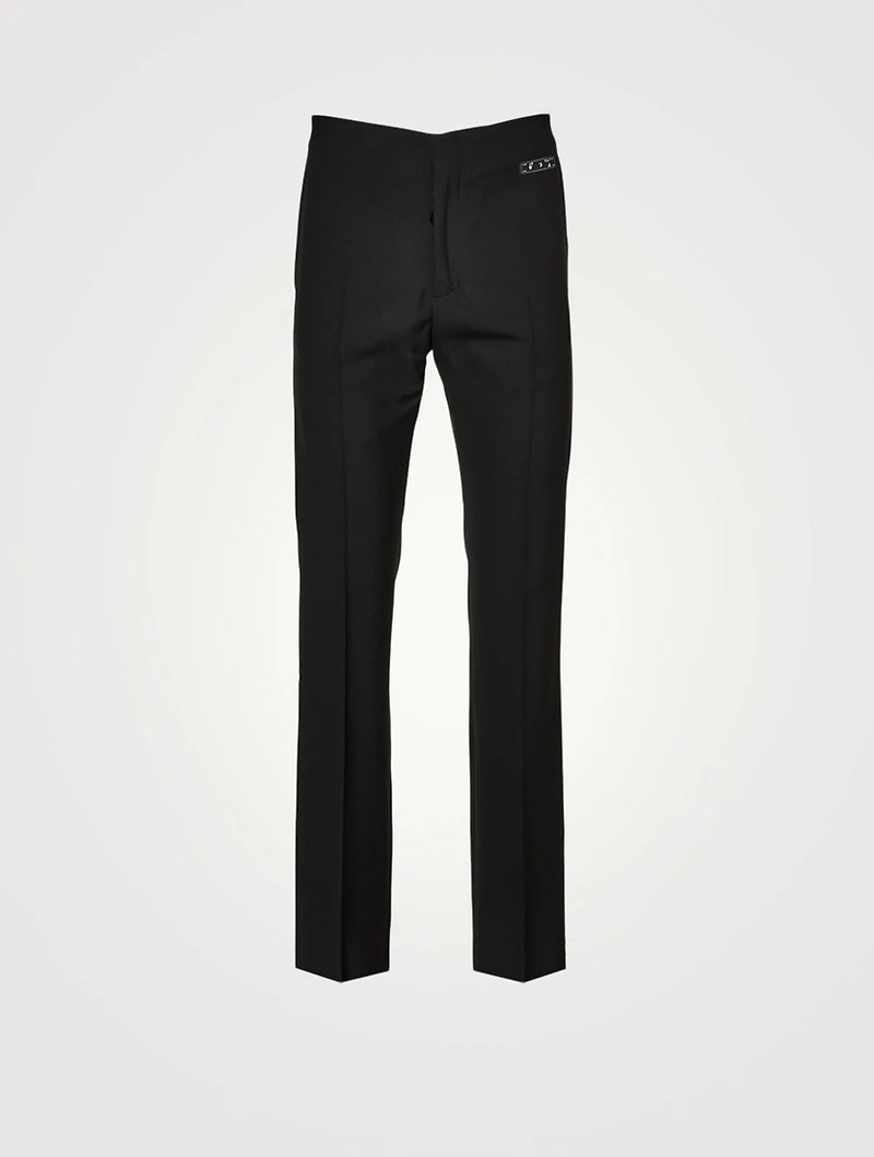 Wool And Mohair Straight-Leg Pants