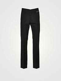 Wool And Mohair Straight-Leg Pants