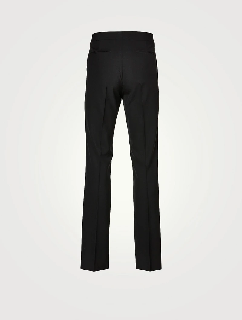 Wool And Mohair Straight-Leg Pants