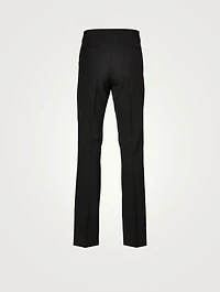 Wool And Mohair Straight-Leg Pants