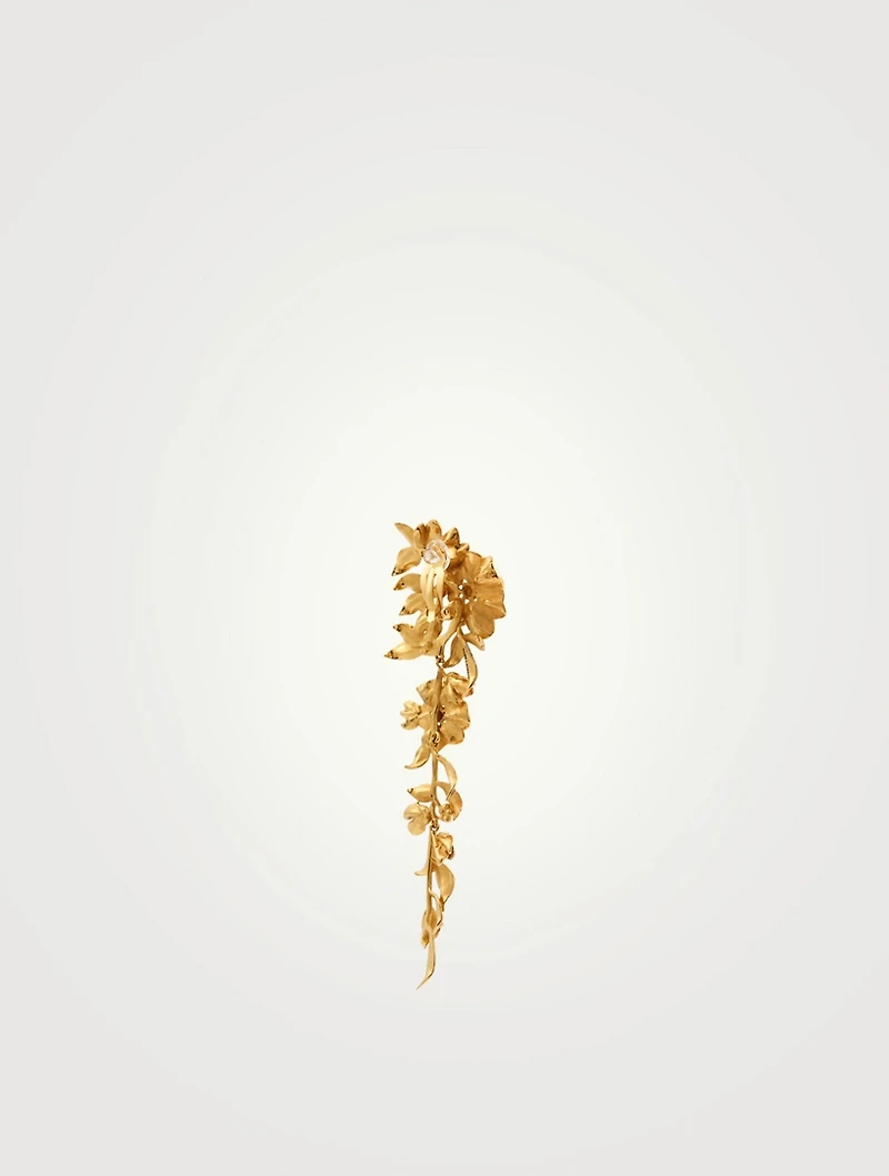 Cascading Flower Clip-On Earrings
