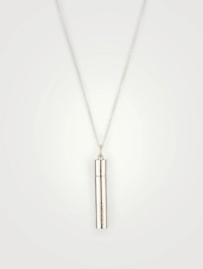 Sterling Silver Pill Case Necklace