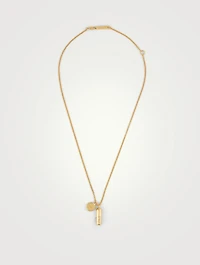 18K Gold Plated Pill Pendant Necklace