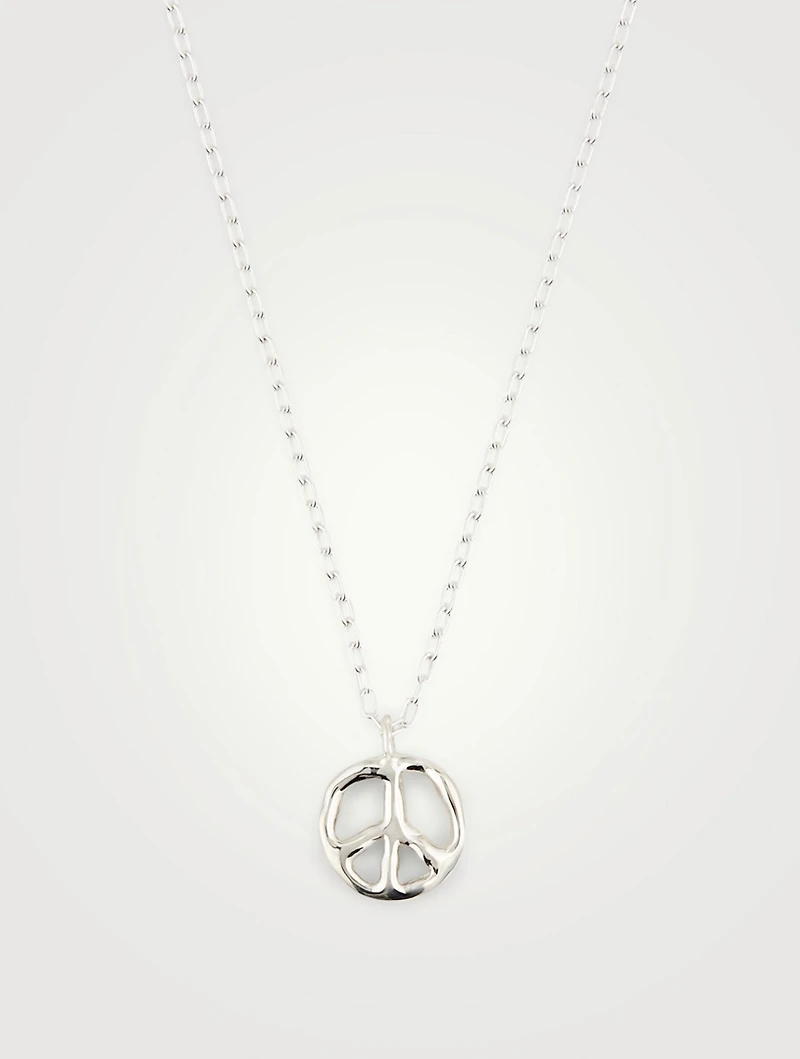 Sterling Silver Peace Pendant Necklace