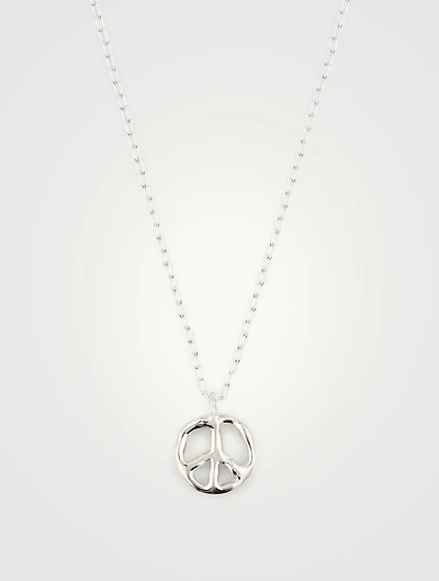 Sterling Silver Peace Pendant Necklace