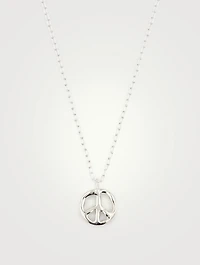 Sterling Silver Peace Pendant Necklace