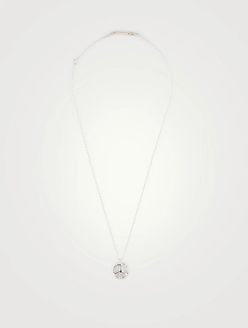 Sterling Silver Peace Pendant Necklace
