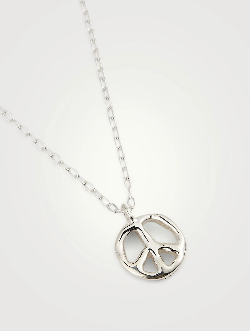 Sterling Silver Peace Pendant Necklace