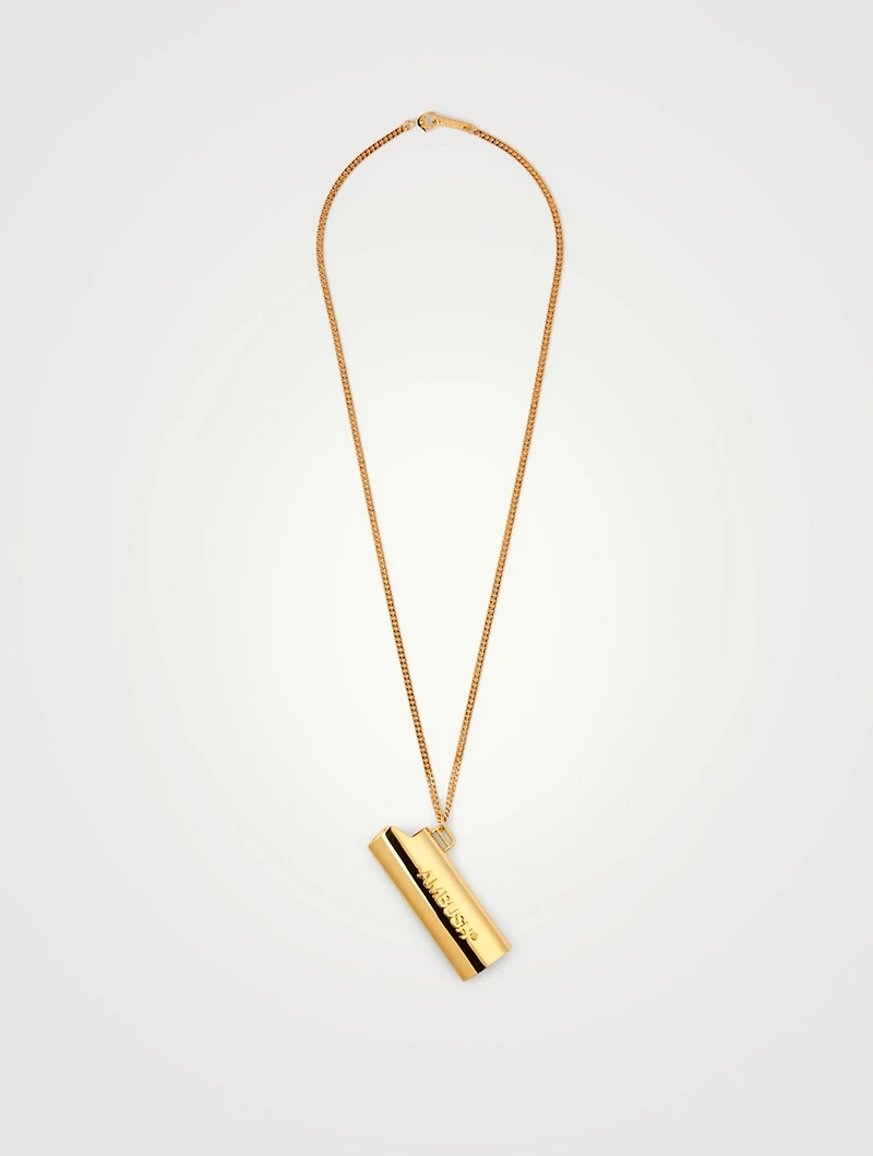 Small Lighter Case Necklace With Logo