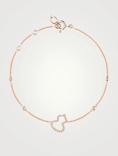 Petite Wulu 18K Rose Gold Bracelet With Diamonds