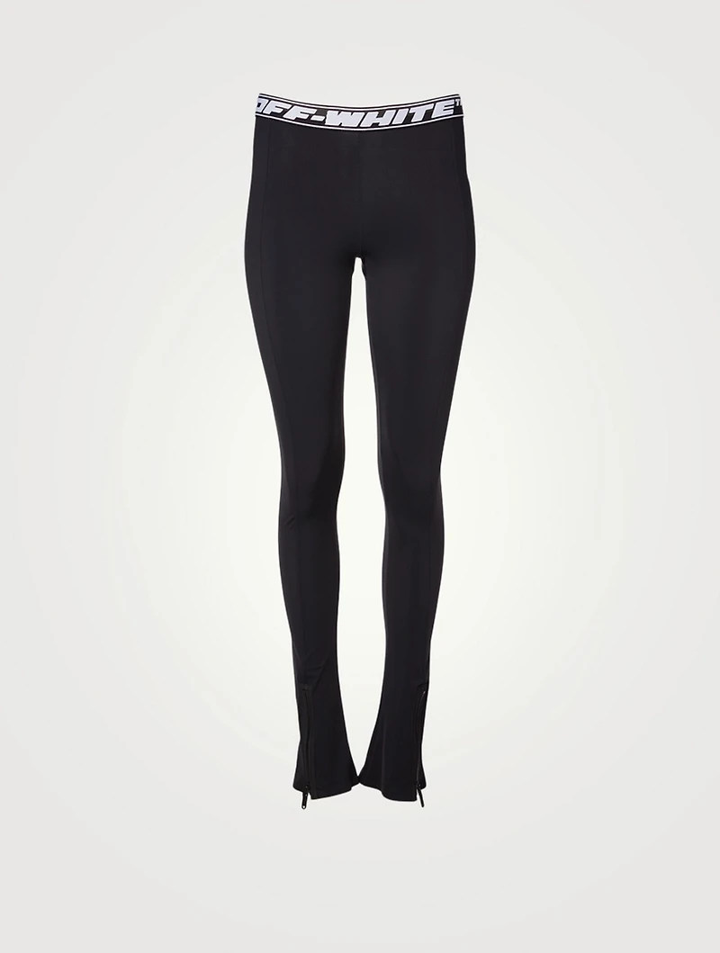 Stretch Legging Pants With Split