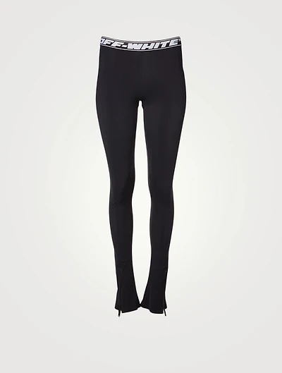 Stretch Legging Pants With Split