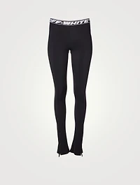 Stretch Legging Pants With Split