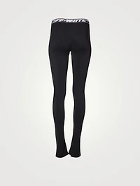 Stretch Legging Pants With Split