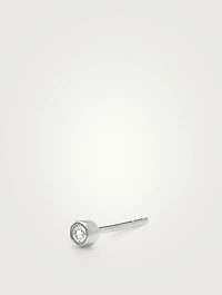 14K Gold Bezel Diamond Stud Earring